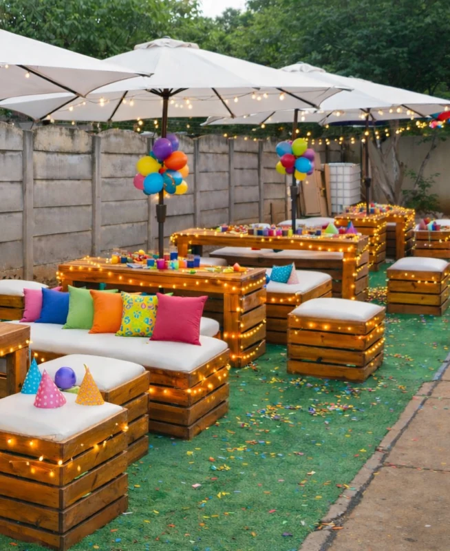 birthday themed event furniture