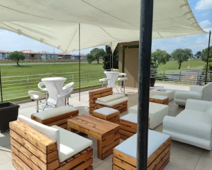 balcony event furniture set up